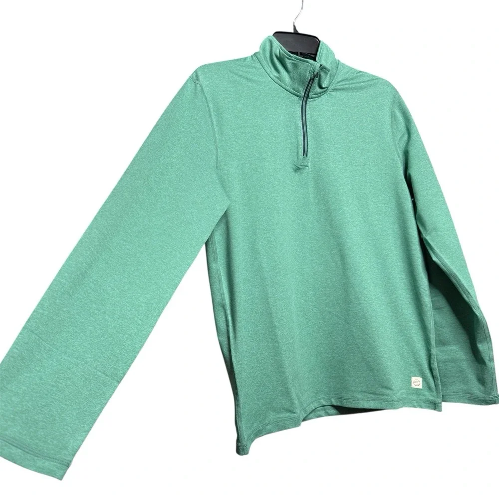 Marine Layer Men's Small green 1/4 Zip Weekend Sport Stretch Pullover Sweatshirt
